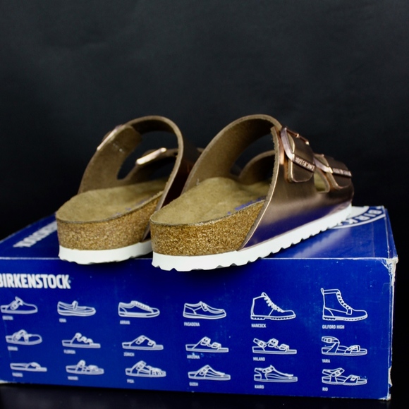 BIRKENSTOCK Copper Leather Arizona Soft Sole - Picture 4 of 7